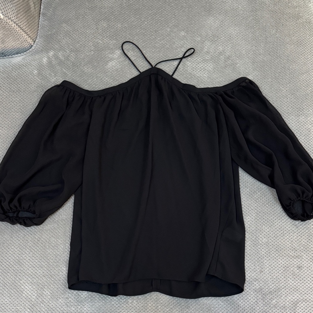1. State Black Off-Shoulder Blouse